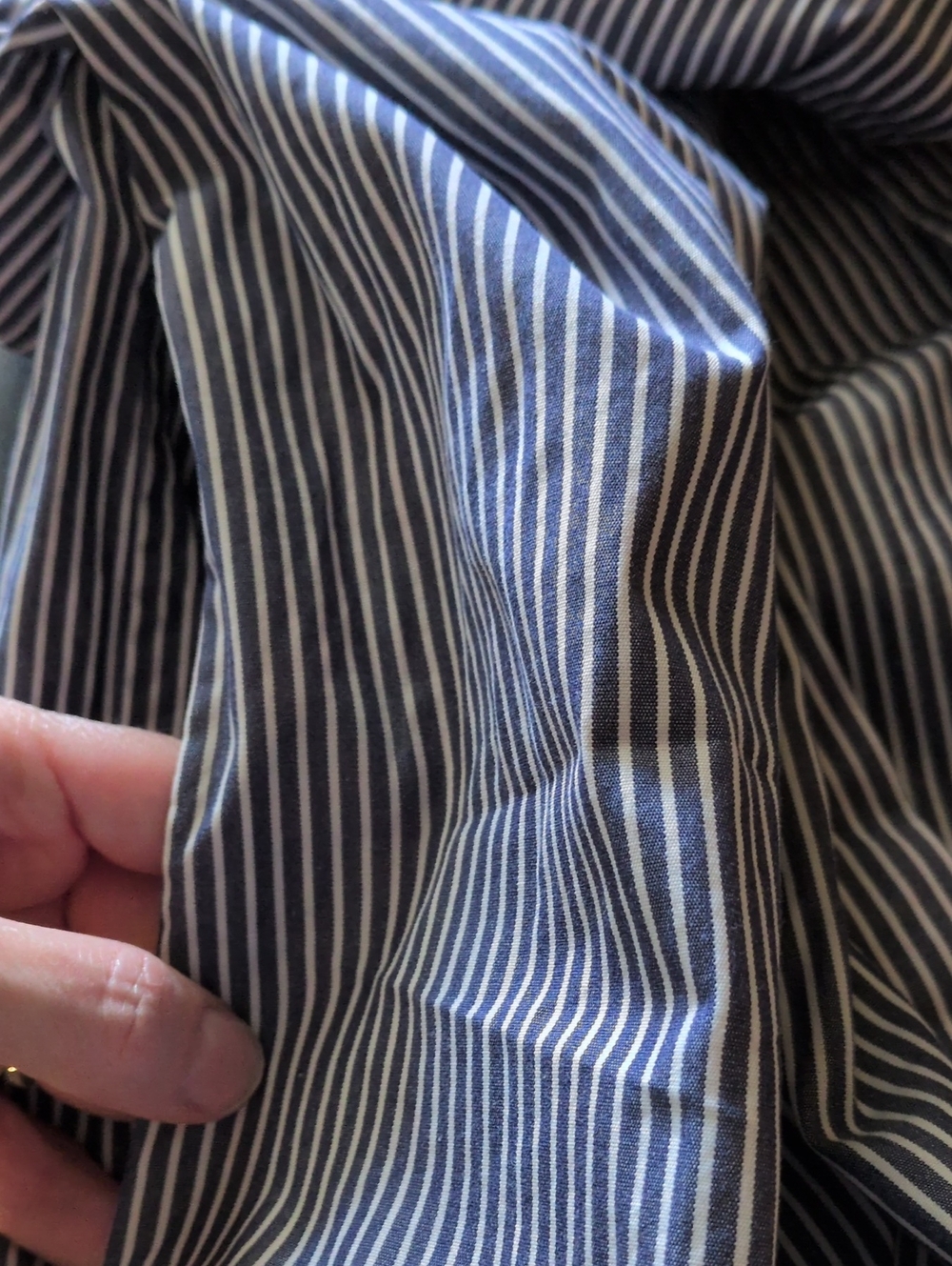 COS Striped Collared Shirt Dress Blue White Size 38 US Medium Button Down Cotton - Picture 11 of 11